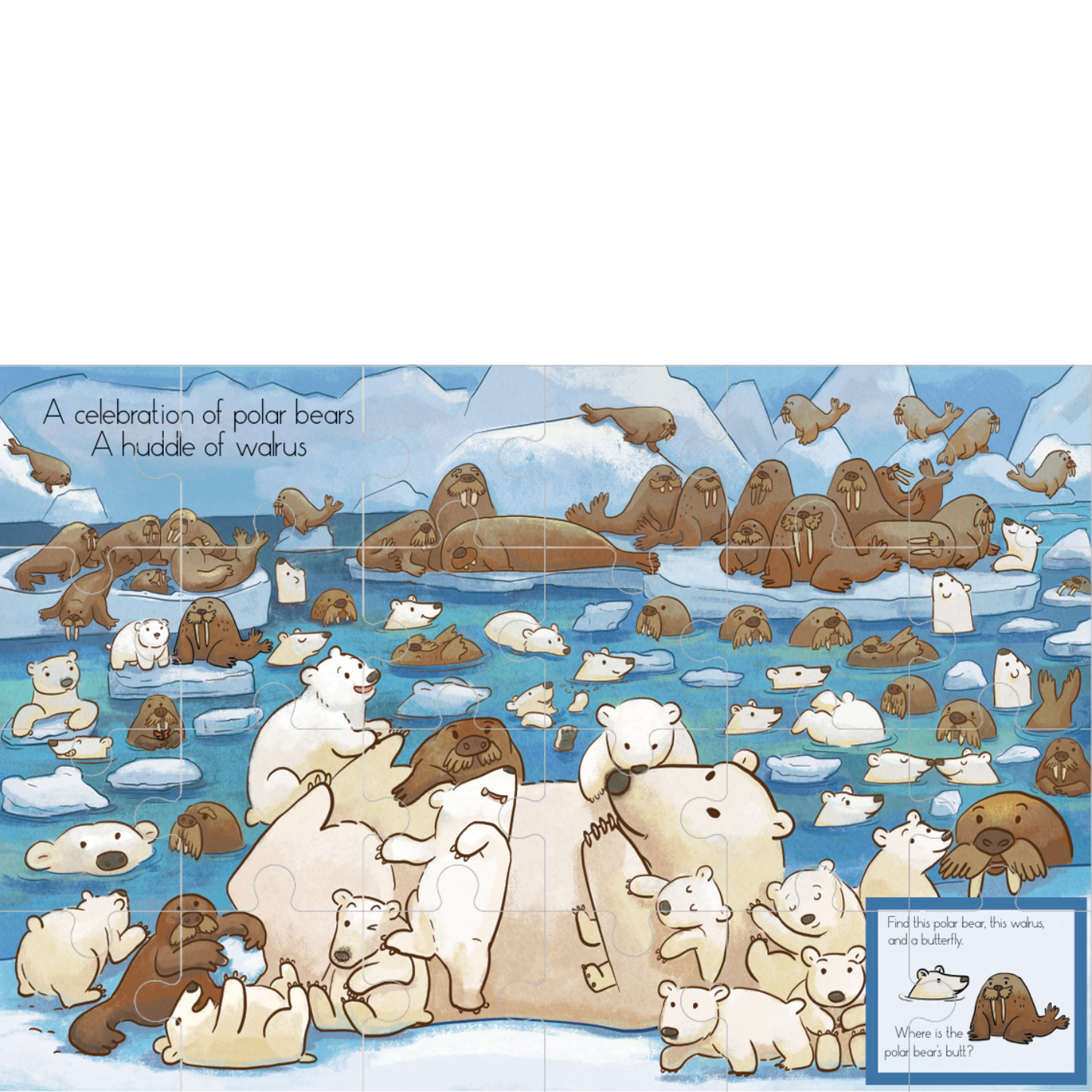 Hide & Seek Polar Bear/Walrus Puzzle (24 pieces)