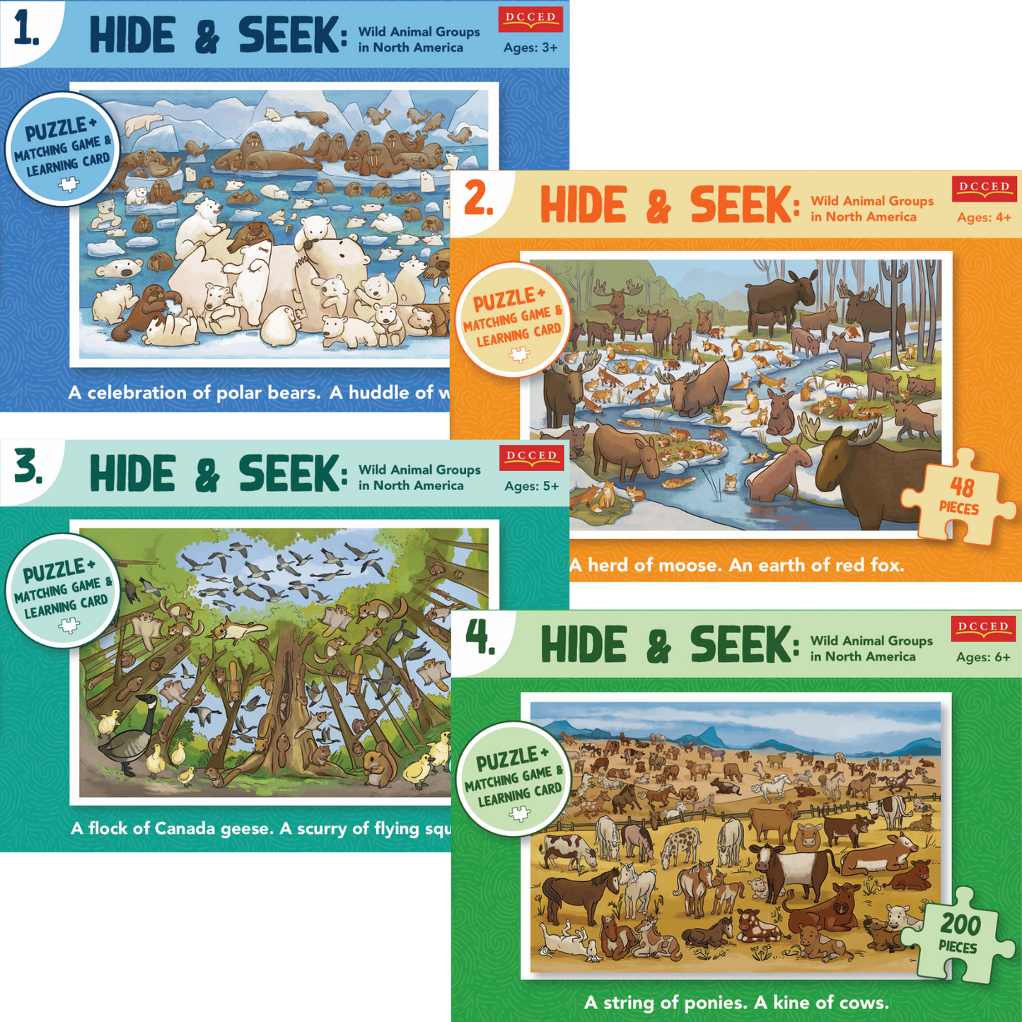Hide & Seek 4 Puzzles (set)