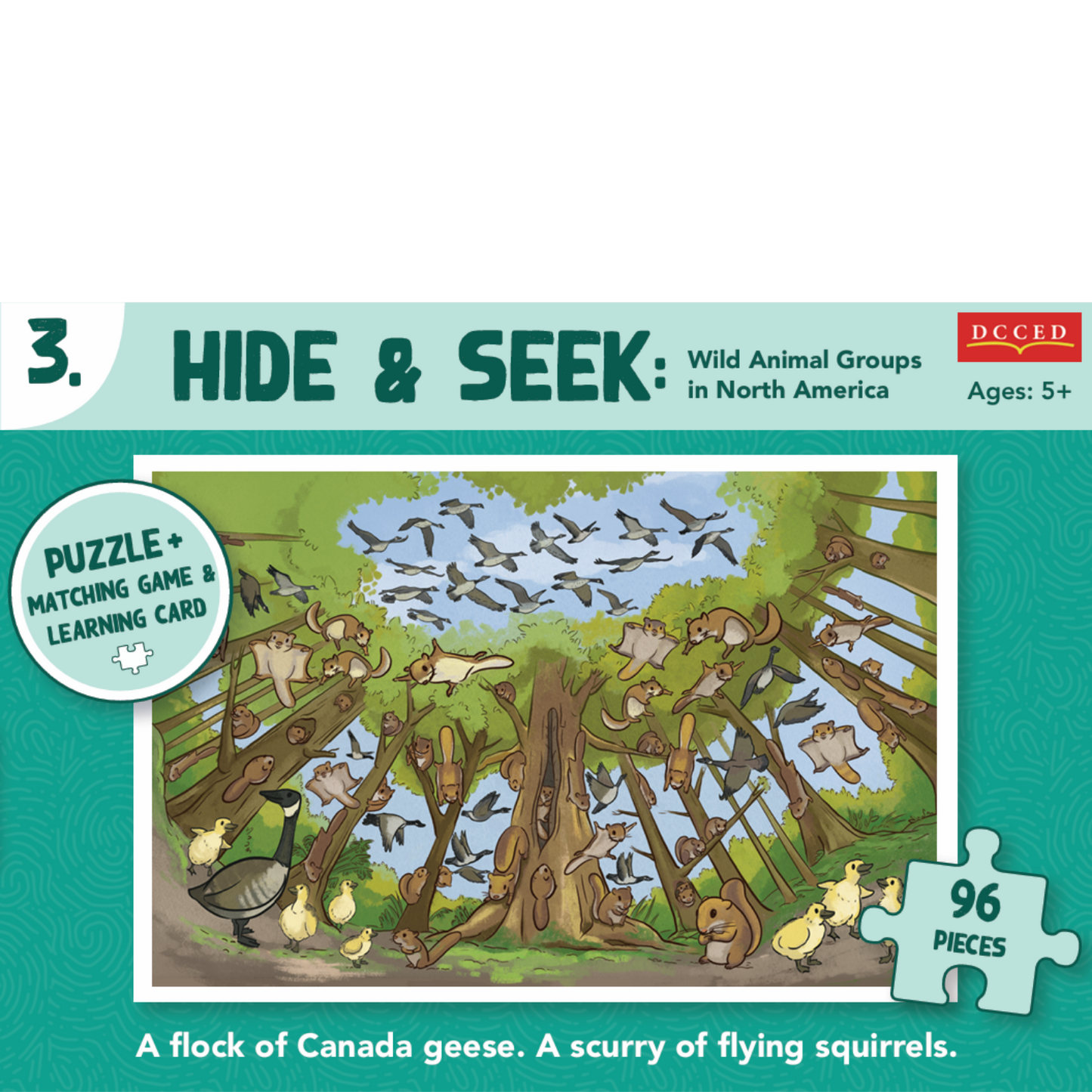 Hide & Seek Flying Squirrel/Canada Goose Puzzle (96 pieces)