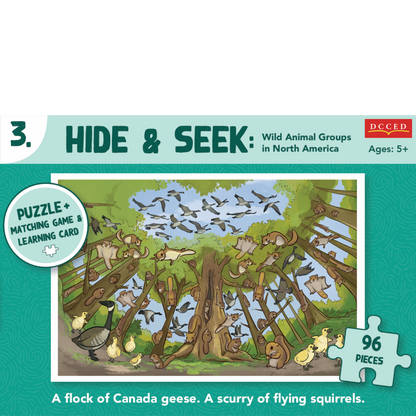 Hide & Seek Flying Squirrel/Canada Goose Puzzle (96 pieces)