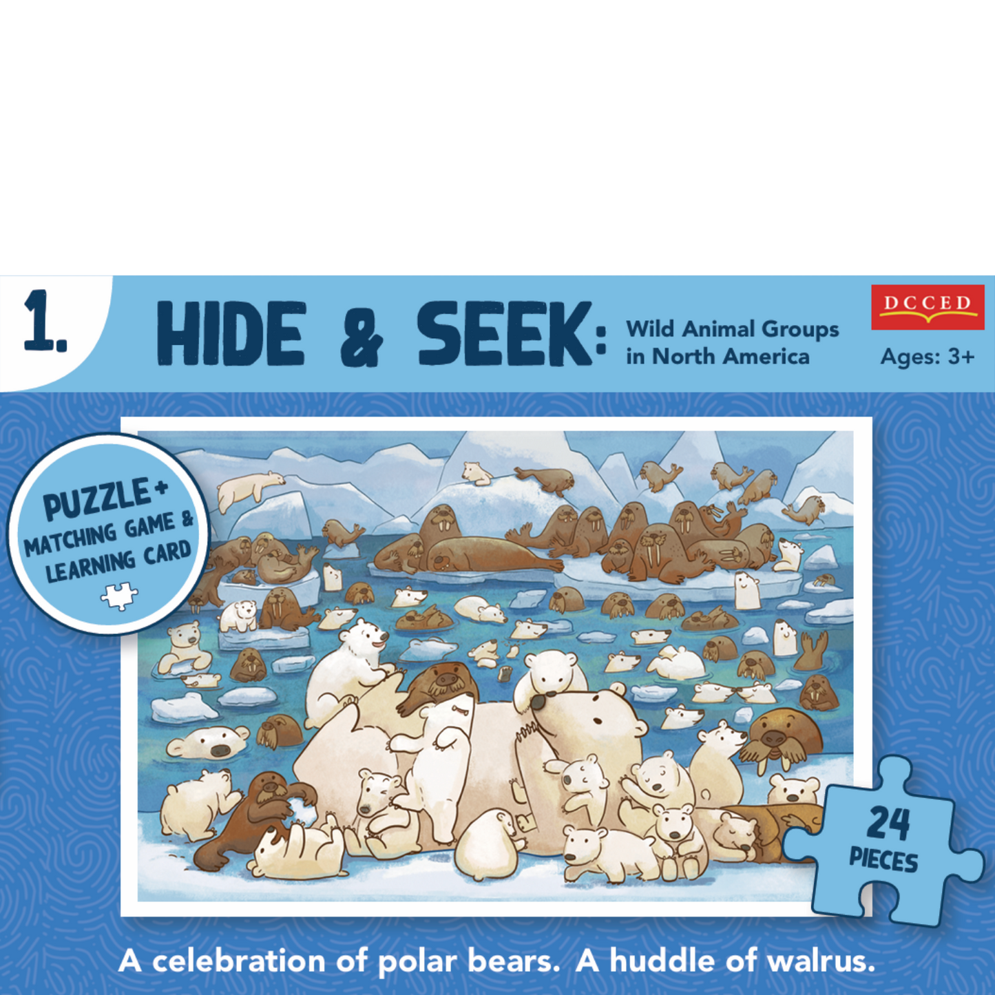 Hide & Seek Polar Bear/Walrus Puzzle (24 pieces)