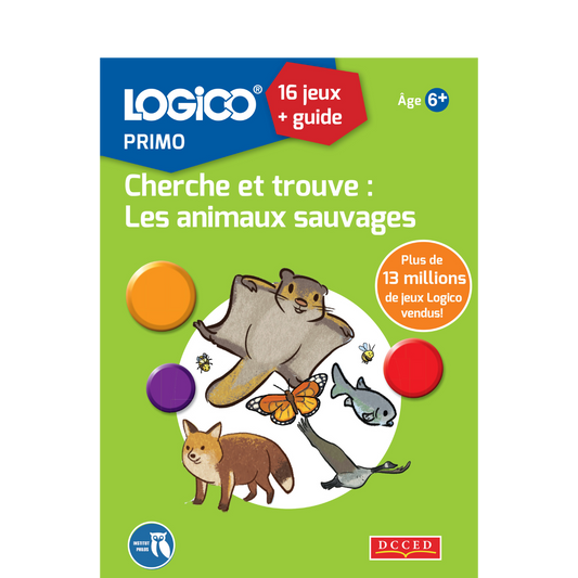LOGICO Le jeu d'apprentissage - PRIMO Card Pack – Cherche et trouve : Les animaux sauvages